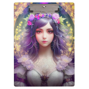 Porte-bloc Vintage Mucha Style Belle femme Portrait