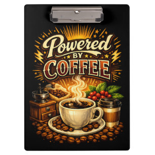 Porte-bloc Vintage Propulsé par le Café – Design Rétro pour A