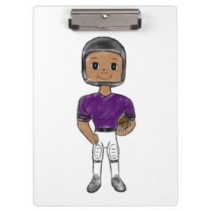 Porte-bloc vintage retro football player