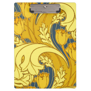 Porte-bloc Vintage Tulip Blue Gold Motif