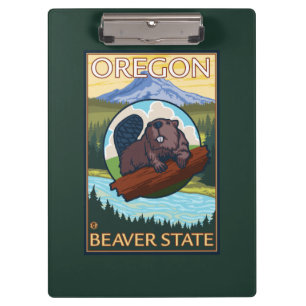 Porte-bloc Vintage voyage de scène de capot de castor et de