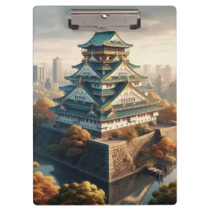 Porte-bloc Vintage voyage paysager japonais du château d'Osak