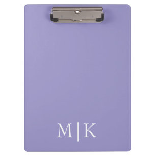Porte-bloc Violet et Blanc Monogramme Moderne