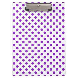 Porte-bloc Violet personnalisable sur pois blancs