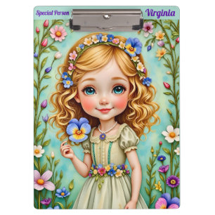 Porte-bloc VIRGINIE ~ Petite fille ~