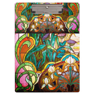 Porte-bloc Vitrail Art nouveau floral