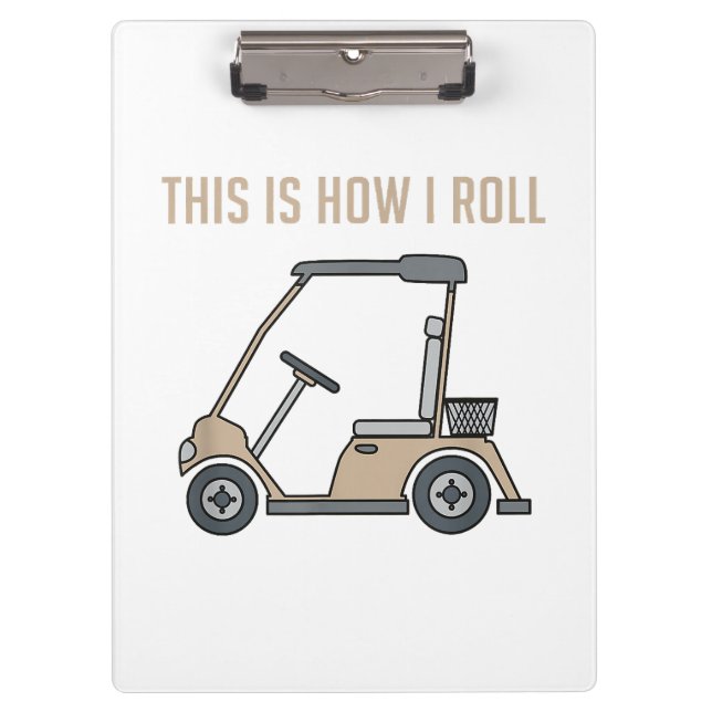 Porte-bloc Voici comment je roule Golf Panier Funny Golfers (Devant)