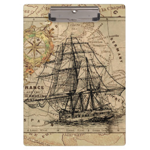 Porte-bloc Voilier vintage et Vieux-Européens