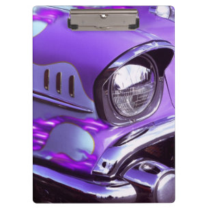 Porte-bloc Voiture classique : Chevrolet avec capot en flamme