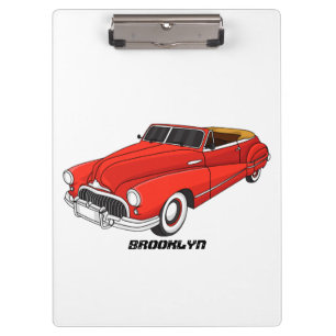 Porte-bloc Voiture classique rouge de 1948