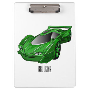 Porte-bloc Voiture de sport verte avec illustration airfos