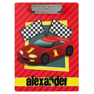 Porte-bloc Voiture Red Race; Scarlet Red Strips