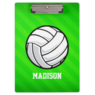 Porte-bloc Volley-ball; Neon Green Stripes