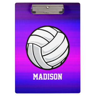 Porte-bloc Volley-ball; Violet bleu vibrant et Magenta