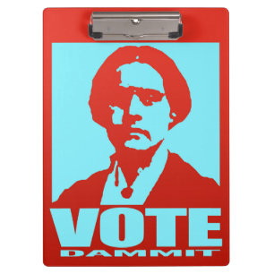 Porte-bloc Vote Dammit Red & Aqua Susan B. Anthony