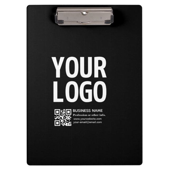 Porte-bloc Votre logo avec code QR et texte modifiables  (Devant)