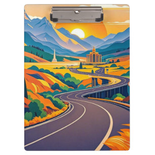 Porte-bloc Voyage Pittoresque coloré aventures sur route sinu
