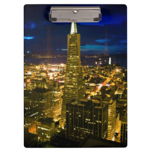 Porte-bloc Vue de nuit de San Francisco.