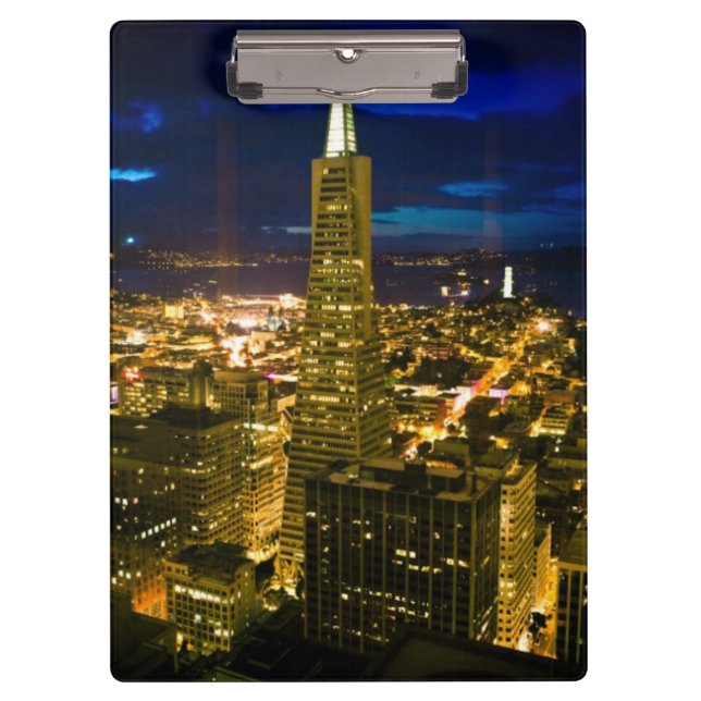Porte-bloc Vue de nuit de San Francisco. (Devant)