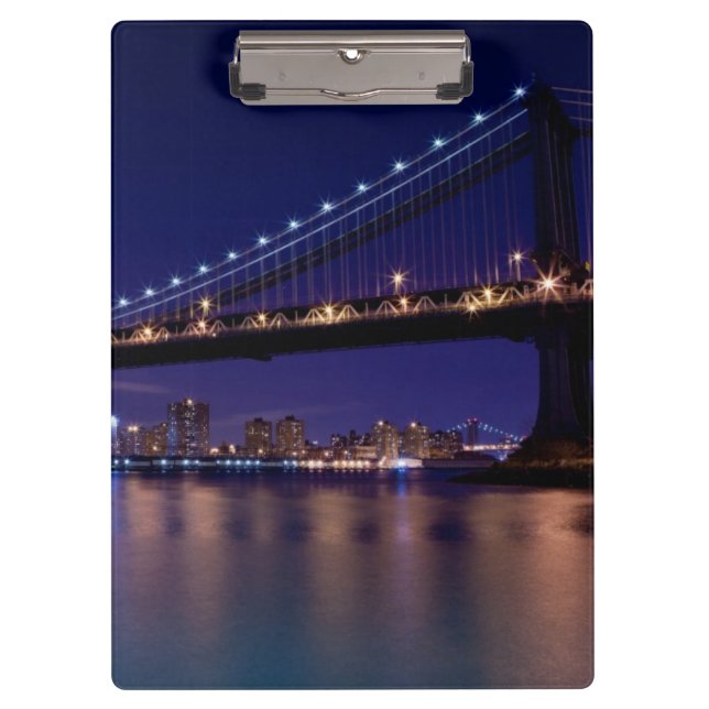 Porte-bloc Vue de pont de Manhattan la nuit (Devant)