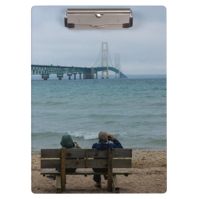 Porte-bloc Vue du pont Mackinac (Devant)