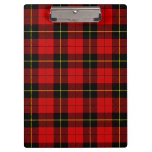 Porte-bloc Wallace tartan rouge noir plaid