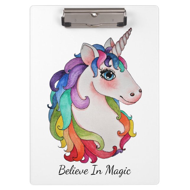 Porte-bloc Watercolor Unicorn (Devant)