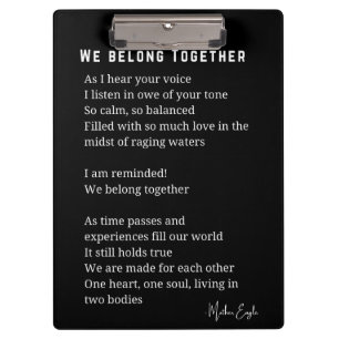 Porte-bloc We Belong ensemble adore poème poster décoration m