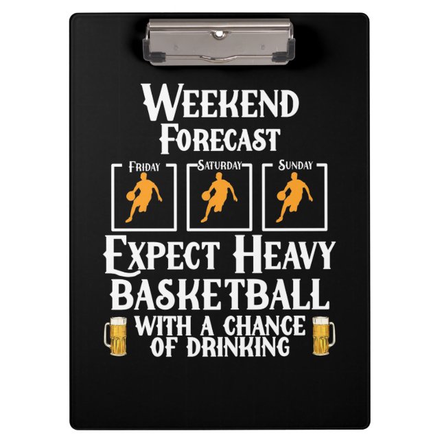 Porte-bloc Week-End Prévision Basketball Et Bière (Devant)