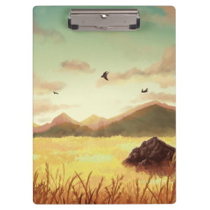 Porte-bloc Wheat fields at sunrise