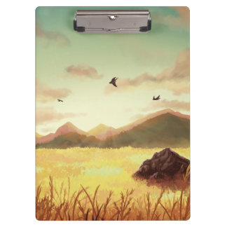 Porte-bloc Wheat fields at sunrise