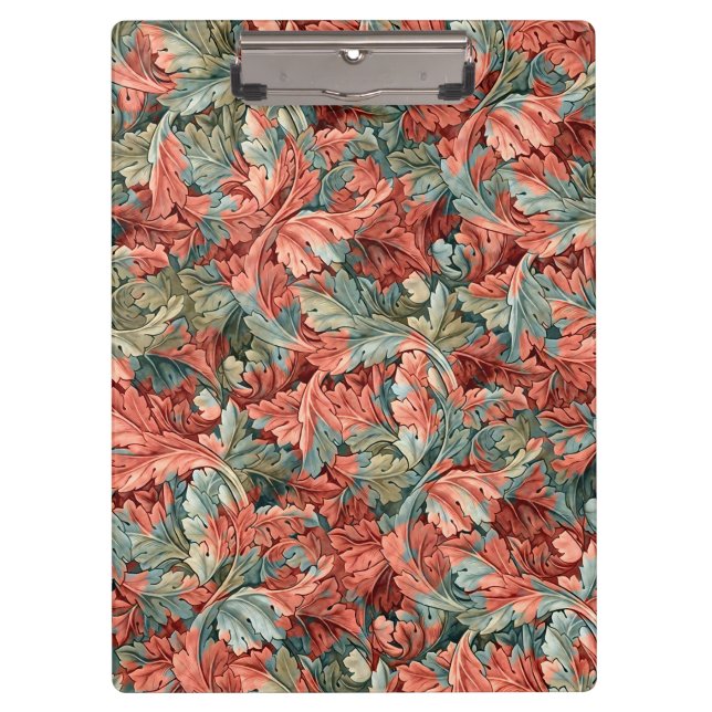 Porte-bloc William Morris Acanthe Rouille Rouge Sauge Vert (Devant)