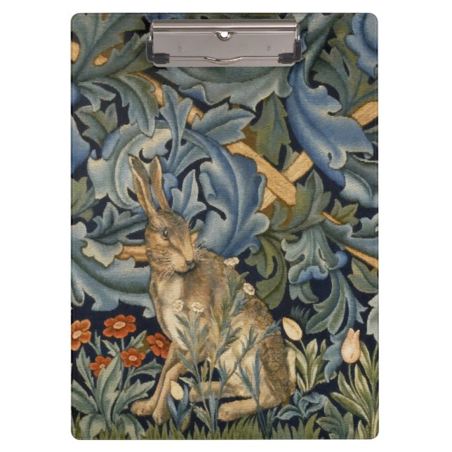 Porte-bloc William Morris Forest Rabbit Floral Art Nouveau (Devant)
