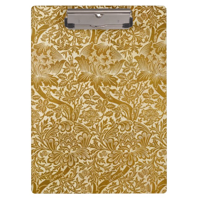 Porte-bloc William Morris Rose & chardon Floral Golden (Devant)