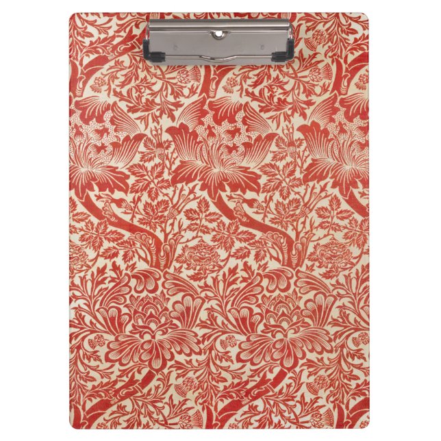 Porte-bloc William Morris Rose & chardon Floral Rouge (Devant)