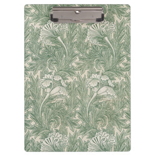 Porte-bloc William Morris tulip fond textile vert