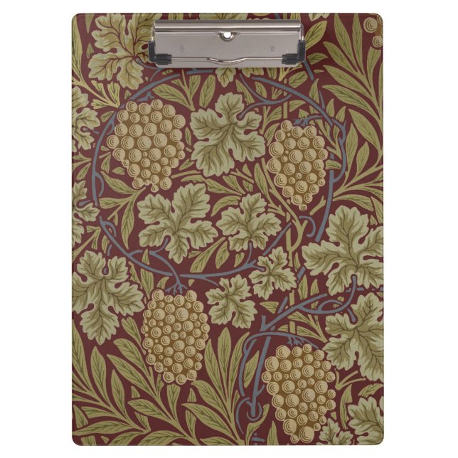 Porte-bloc William Morris Vine Grappe Rouge Vert Art (Devant)