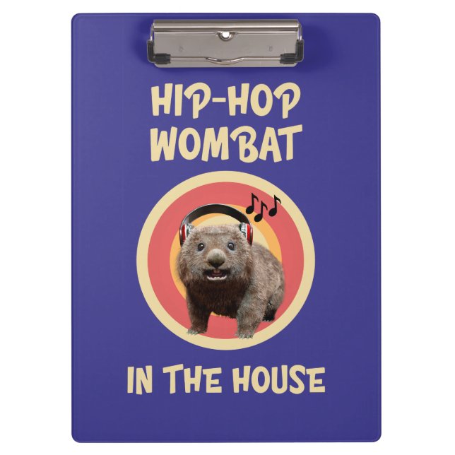 Porte-bloc Wombat Hip-hop Drôle dans la Maison (Devant)