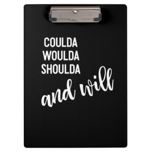 Porte-bloc Woulda pourrait-il être Shoulda et ne veut pas de