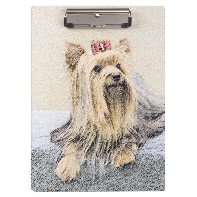 Porte-bloc Yorkshire Terrier Peinture - Cute Original Chien A (Devant)