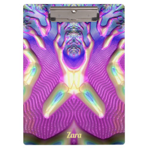 Porte-bloc ZARA ~ BIZARRE 3D! ~ Original bleu jaune rose ~