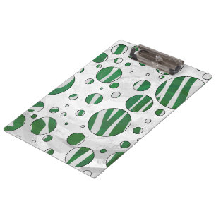 Porte-bloc Zebra Green et White Polka Dot