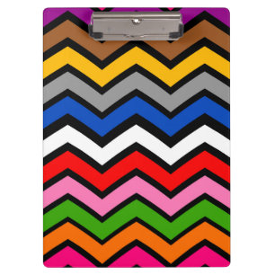 Porte-bloc Zigzag multicolore Chevron Design noir