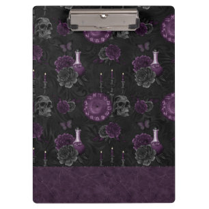 Porte-bloc Zodiac Magie   Plum violet foncé Roses de crâne go