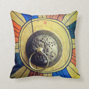 Porte bouddhiste coussin