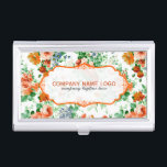 Porte-cartes De Visite Fleurs colorées Motif Arrière - plan blanc<br><div class="desc">Elégante roses rouges et colorées avec fleurs assorties dans les tons lavande et orange. Acents de feuilles vertes avec arrière - plan blanc. Entièrement personnalisable 2 côtés modèle de titulaire de carte d'affaires. Si vous avez besoin d'aide pour customiser un de mes designs, contactez le concepteur ArtOnWear. Mise en forme...</div>