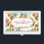 Porte-cartes De Visite Fleurs colorées Motif Arrière - plan blanc<br><div class="desc">Elégante roses rouges et colorées avec fleurs assorties dans les tons lavande et orange. Acents de feuilles vertes avec arrière - plan blanc. Entièrement personnalisable 2 côtés modèle de titulaire de carte d'affaires. Si vous avez besoin d'aide pour customiser un de mes designs, contactez le concepteur ArtOnWear. Mise en forme...</div>