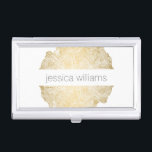 Porte-cartes De Visite Luxe Wood Effet Art<br><div class="desc">Coordonner avec le modèle de carte d'affaires Luxe Wood Effect Art d'ici 12 h 01. Un faux motif d'anneau d'or est combiné avec votre nom ou nom d'entreprise pour une esthétique élégante sur ce beau coque carte de visite. Art et design © 1201AM CREATIVE.</div>