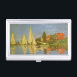 Porte-cartes De Visite Regatta à Argenteuil par Claude Monet<br><div class="desc">Regatta à Argenteuil (1872) de Claude Monet est une vintage impressionnisme peinture marine d'art. Vous pouvez voir le reflet des voiliers dans l'eau du lac. Un paysage marin maritime avec un yacht ou une course en bateau sur une journée ensoleillée de saison estivale. À propos de l'artiste : Claude Monet...</div>