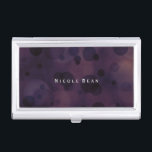 Porte-cartes De Visite Titulaire de carte d'affaires Bokeh Glam Purple &<br><div class="desc">Titulaire de carte d'affaires Bokeh Glam Purple & Gold. Customisez avec n'importe quel texte ou laissez-le vide.</div>